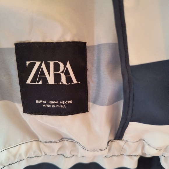 Zara Navy and White Striped Jacket - Picture 2 of 5